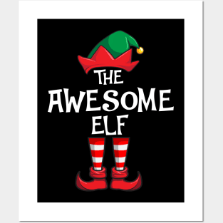 Awesome Elf Matching Family Christmas Posters and Art